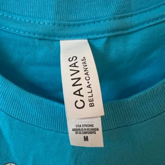 Good Vibes Muscle Tank Belle Canvas Blue Beach Theme - Picture 2 of 3